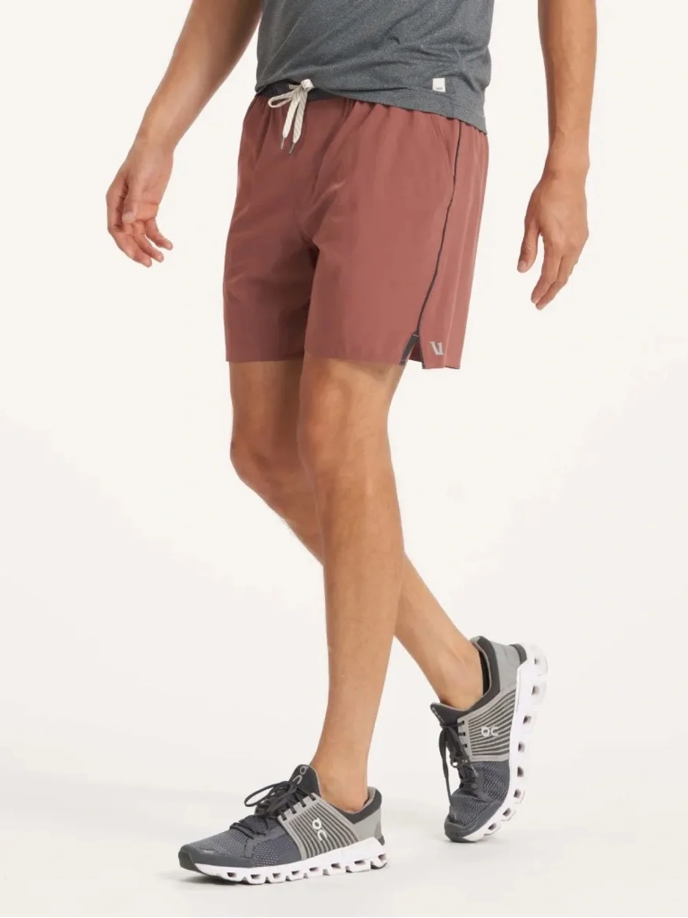 Vuori Trail Shorts Large Terracotta Brown Athletic Running Training Lined V341